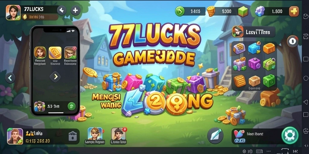Tangkapan layar utama dari gameplay menarik 77LUCKS.