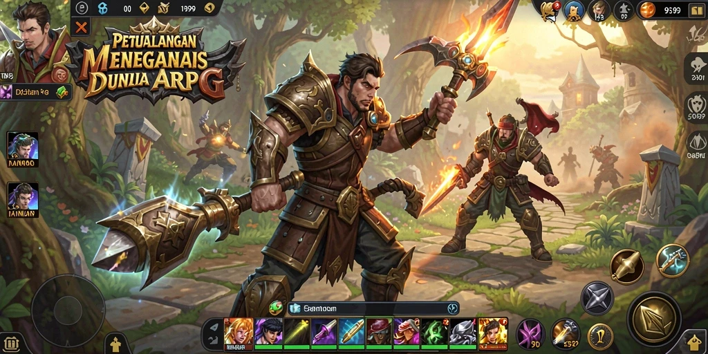 Tampilan gameplay epik dalam dunia ARPG yang menakjubkan.