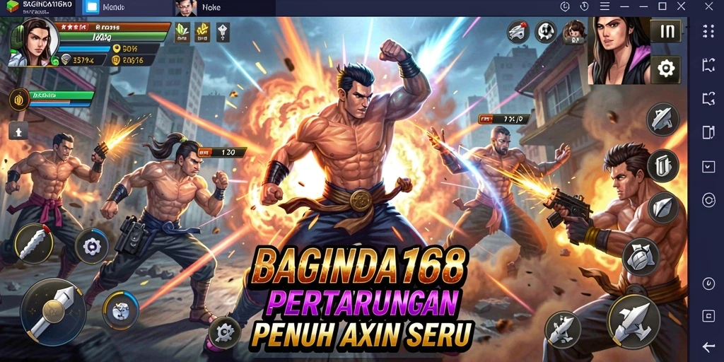 Screenshot menampilkan pertarungan intens di BAGINDA168 dengan aksi yang mendebarkan.
