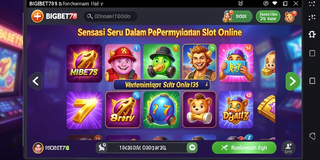 Tampilan gameplay seru dari BIGBET78 slot dengan berbagai tema menarik.