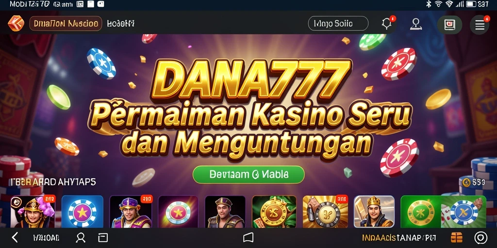 Tampilan gameplay seru di aplikasi Kasino DANA777.