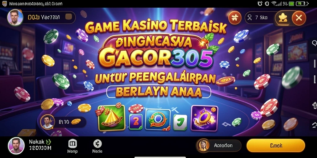 Tampilan gameplay menegangkan dari GACOR305 di layar smartphone.