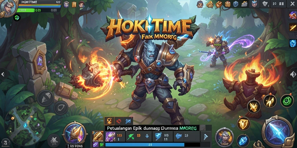 Gambaran epic dari gameplay HOKITIME yang penuh petualangan.