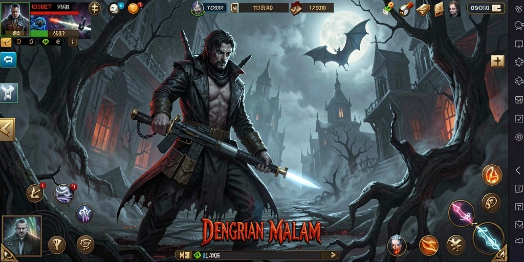 Screenshot gameplay IOSBET menampilkan suasana mencekam dan makhluk menyeramkan.
