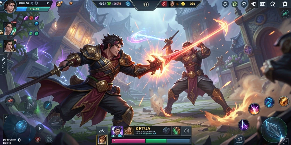 Tampilan gameplay seru dan strategi dalam KETUA.