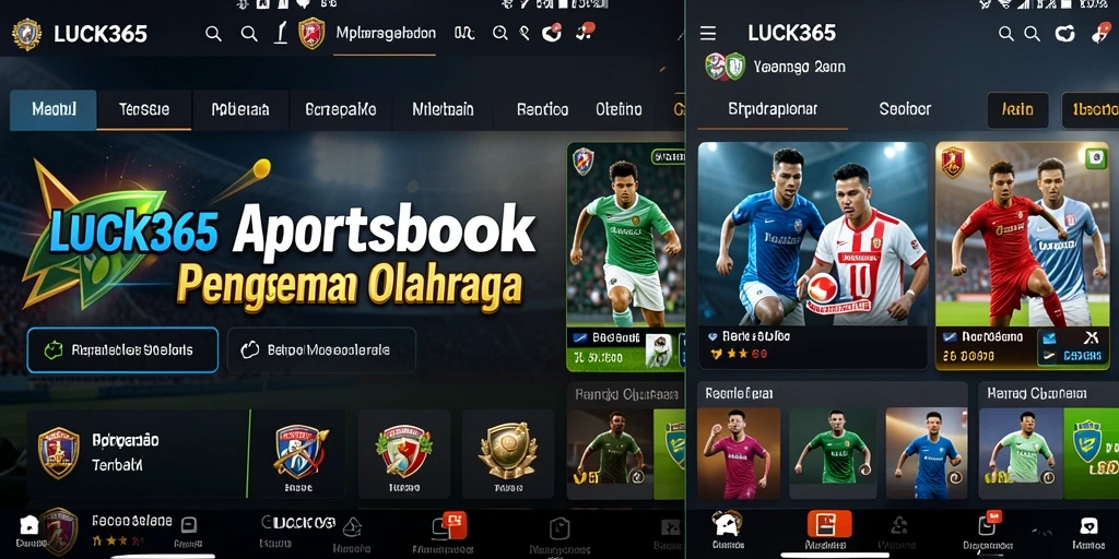 Tampilan gameplay taruhan olahraga di aplikasi LUCK365.