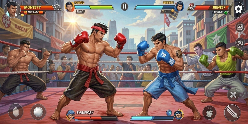 Gameplay seru di MONTE77 dengan pertarungan karakter yang mendebarkan.