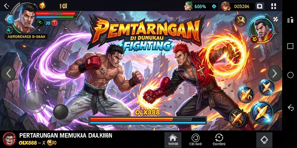 Gameplay menegangkan di OLX888 dengan pertarungan dinamis.