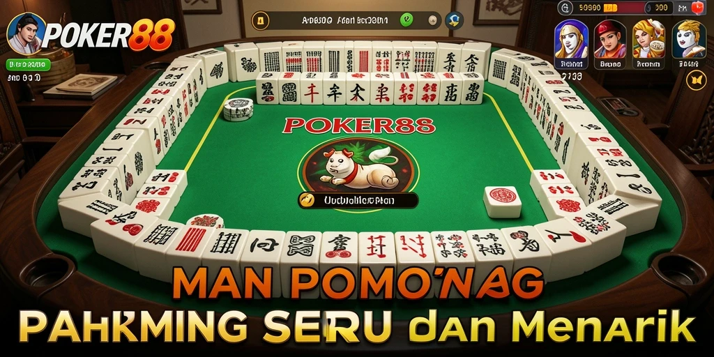 Tampilan gameplay Mahjong di POKER88 yang menarik dan interaktif.