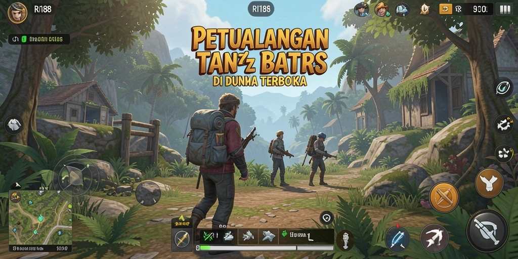 Screenshot gameplay RI188 menampilkan petualangan Open World yang mendebarkan.
