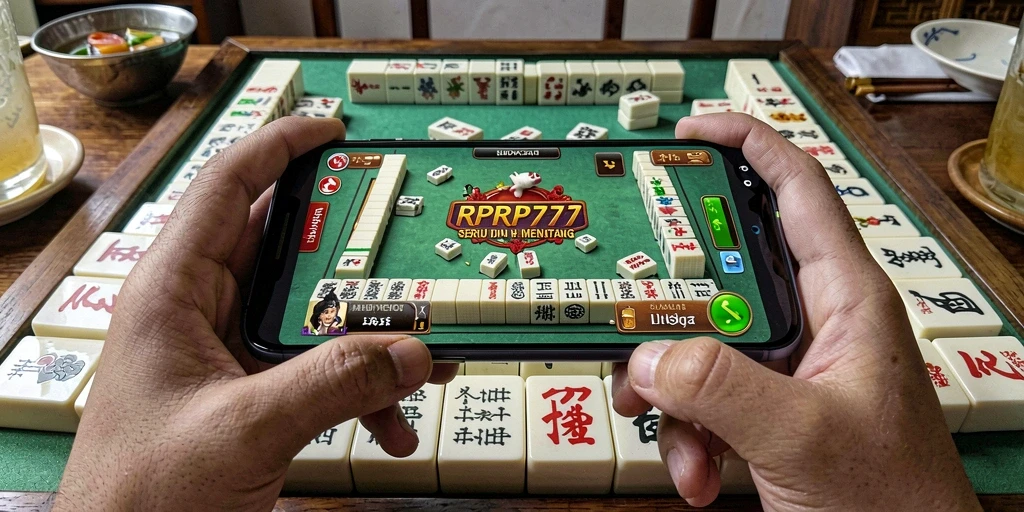 Tangkapan layar RPRP777 yang menunjukkan aksi permainan Mahjong yang menegangkan.