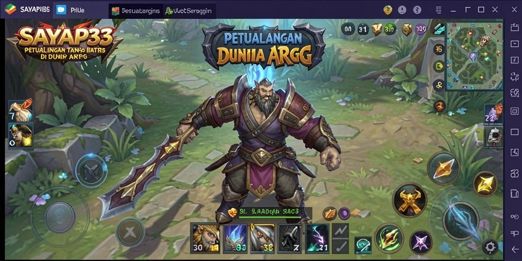 Tampilan menakjubkan dari petualangan Sayap33 dalam gameplay ARPG.