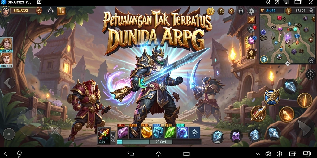 Tangkapan layar menarik SINAR123 menampilkan pertarungan epic dalam dunia ARPG.