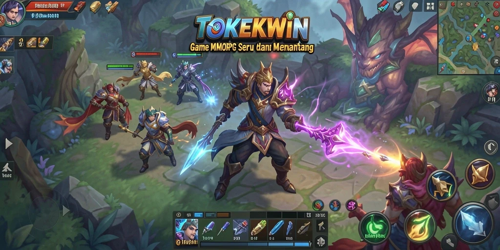 Screenshot gameplay TOKEKWIN menampilkan petualangan seru di dunia MMORPG.